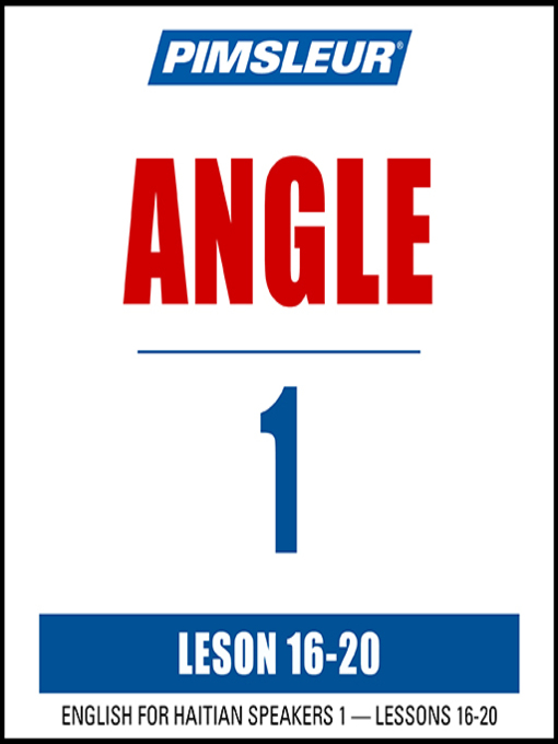 Title details for Pimsleur English for Haitian Creole Speakers Level 1 Lessons 16-20 by Pimsleur - Available